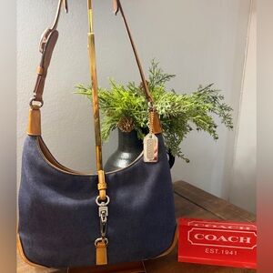 Coach Y2K Denim Hampton Shoulder Bag